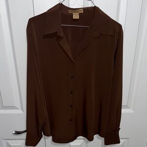 Notations Chocolate Blouse Top